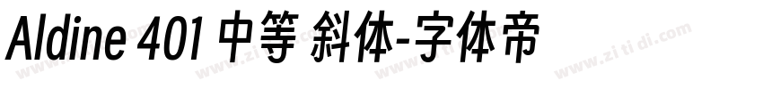 Aldine 401 中等 斜体字体转换